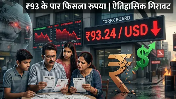 डॉलर के मुकाबले ऐतिहासिक गिरावट