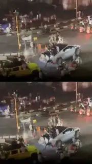 Tesla Cybertruck पर सवार फैंस ने लहराया तिरंगा